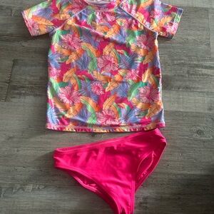 Tropical Kids Swim Set - Pink and Multicolor